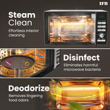 IFB 25L Solo Microwave Oven with 61 Auto Cook Menus (25PM2S, Silver, Easy to use Jog dial & Buttons, Mug Recipes, Steam Clean, Auto Reheat, Preset Timer, Power Save, Multi-Stage Cooking)