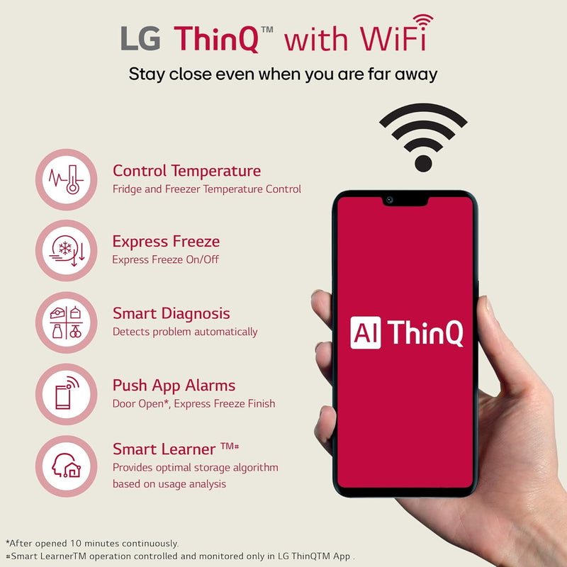 LG 630 L, 3 Star, Frost-Free, Double Door, Door Cooling+, Hygiene Fresh+, Smart Inverter, Wi-Fi Convertible Side By Side Refrigerator with AI ThinQ (GL-L257CMC3, Matt Black, Ice & Water Dispenser)