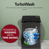 LG 9 kg 5 Star, Smart Inverter Technology, TurboDrum, Jetspray+, Turbowash, Smart Diagnosis, Soft Closing Door, tub cleaning after every wash cycle Fully Automatic Top Load Washing Machine Black, Grey (T90AJMB1Z)