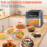 INALSA Air Fryer Oven 2100 W|18 L Capacity|8 Preset Functions with Roast,Reheat,Dehydrate,Bake|LED Touch Display|Rotisserie & Convection, Aero Crisp Pro18