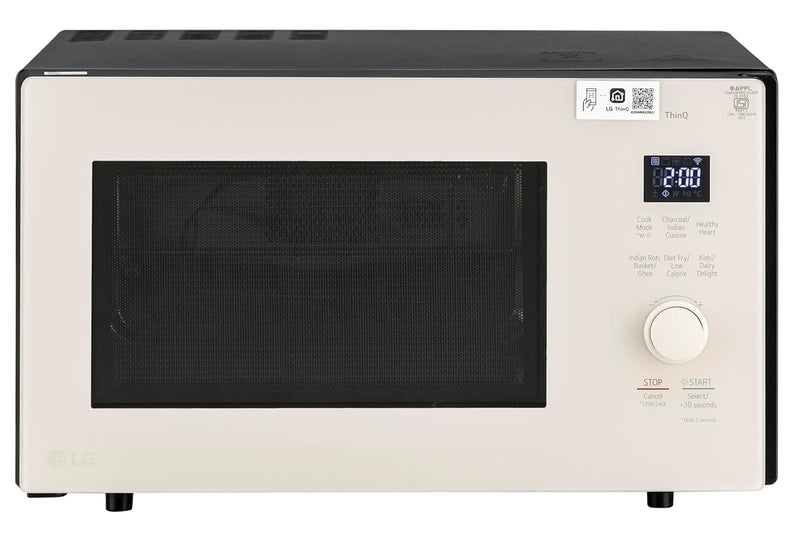 LG 28 L Scan-To-Cook Wi-Fi Enabled Charcoal Convection Microwave Oven (MJEN286UBW, Black, Beige Door, 301 Auto Cook Menu, Bar-be-queing at home, 30 Heart Healthy Recipes, Diet Fry