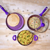 Wonderchef Blueberry 4 Pcs Cookware Set  Blue