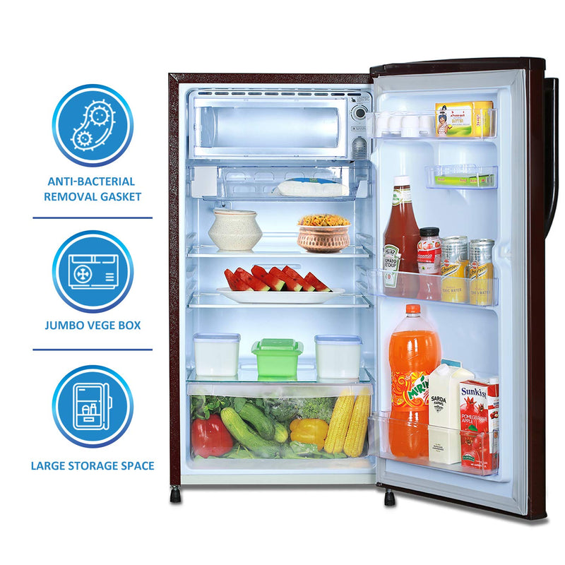 Onida 190 L 3 Star Direct-Cool Single Door Refrigerator (RDS1903P, Red)-(Dents and Scratches)