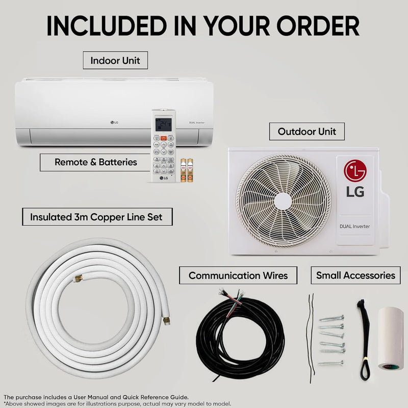 LG 1 Ton 5 Star DUAL Inverter Split AC ( US-Q14YNZE, White)