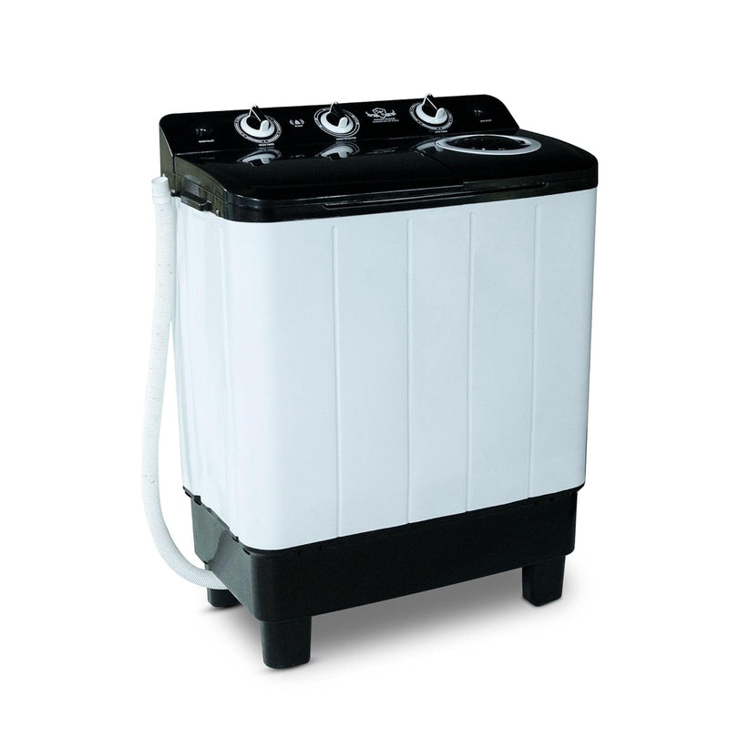 Power Guard 6.5 kg 5 Star Semi-Automatic Top Loading Washing Machine Appliance (PG65WM-Bk-OP, Black, Powerful Motor,Effective Wash Pulsator,1350 RPM & Castors)