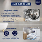 Electrolux 8kg 5 Star EcoInverter Fully Automatic Front Load Washing Machine, Full Load Vapour Wash for Sustainable Clothing, Hygienic Care, White, UltimateCare 300, EWF8024D3WB