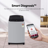 LG 9 Kg 5 Star Inverter Fully-Automatic Top Load Washing Machine (THD09NPF, Middle Free Silver, AIDD Technology)