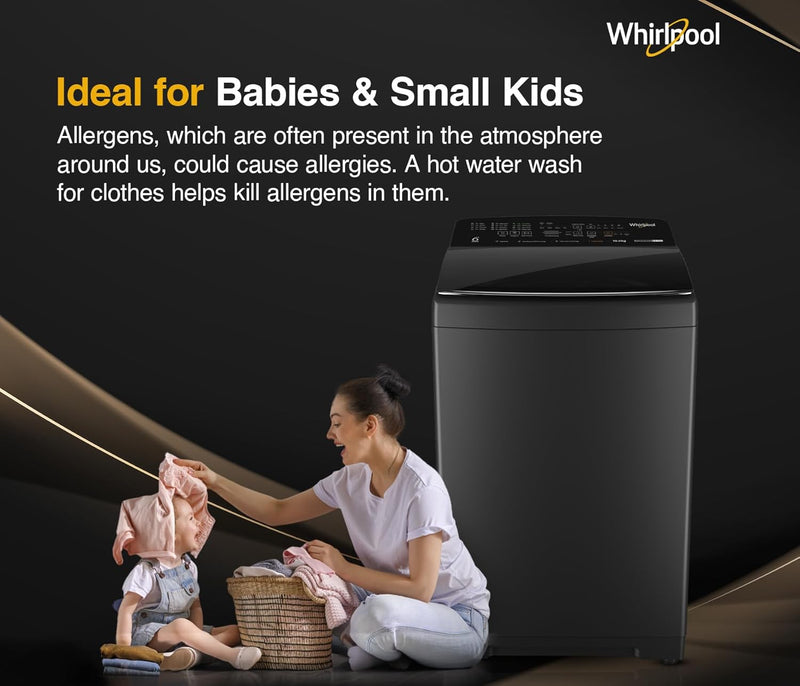 Whirlpool 10 Kg 5 Star MAGIC CLEAN BW PRO Heater Fully Automatic Top Load Washing Machine (MAGIC CLEAN BW PRO H 10 KG Mn GREY 10YMW)
