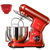 INALSA Professional Stand Mixer-Heavy Duty 1600 Watt Pure Copper Motor| 5.4L SS Bowl & 4.8 L Bowl|Touch Control with Digital Display|Includes Whisking Cone, Mixing Beater & Dough Hook, MixMaster Touch