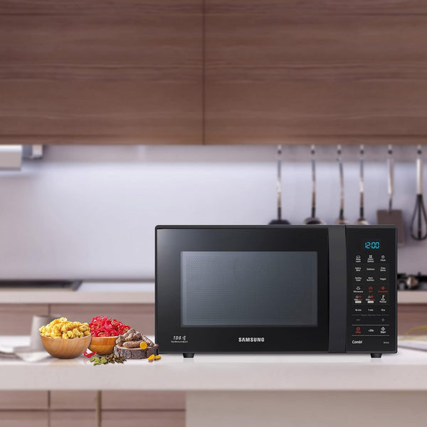 Samsung 21 L Convection Microwave Oven (CE73JD-B1/XTL, Black, Pre heat, Eco Mode, Power Defrost, Auto Cook, Wire Rack, 10 Year Warranty on Ceramic Enamel Cavity)