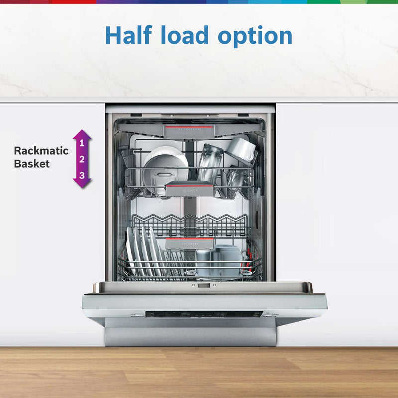 Bosch 14 Place Settings Dishwasher (SMS46KI03I, Silver Inox), 60 cm