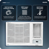Voltas 1.5 ton 2 Star Fixed Speed Window AC (2026 Model,Copper, Anti Dust Filter, 2-way Swing, Memory Restart, Sleep Mode (182FS PRISM, White)