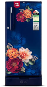 LG 185 L, 2 Star, Direct Cool Single Door Refrigerator (GLD1925XOBK, Blue Klase, Base stand with Drawer, Fit Max Chiller Tray, Works Without Stabilizer, 2026 Model)