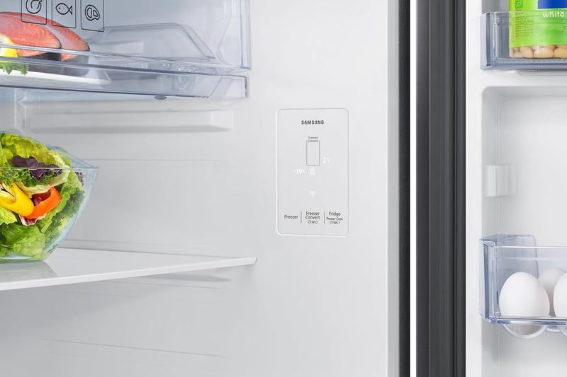 Samsung 419 L, 3 Star, Frost Free Double Door Refrigerator (RT45DG6A4DB1HL, Black Matte)