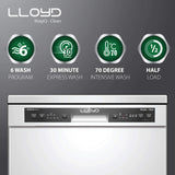Havells-Lloyd 13 Place Settings Standard Dishwasher (LDWF13PSE1DD, Silver)