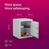 Godrej Security Solutions Forte Pro 40 Litres Biometric Safe Locker for Home & Office with Optical Finger Print Sensor (Light Grey)