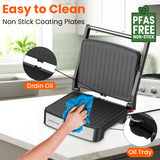 INALSA Sandwich Maker 2200W|Large Non-Stick Coated Cooking Plates|Adjustable Temperature Control|Dual Safety Thermostat|Cool Touch Handle|Removable Oil Collector Tray|2 Yr Warranty,Grill Master Ultra