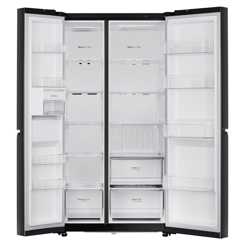 LG 655 L Frost Free Smart Inverter Double Door Side by Side Refrigerator (GL-B257HWBY, Western Black, Express Freezing | Multi Air-Flow) (Touched Up)