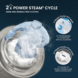 IFB 8 kg 5 Star with Steam Refresh program, 9 Swirl Wash, Eco Inverter, Touch Panel with AI Fully Automatic Front Load Washing Machine with In-built Heater White SENATOR GXN 8012