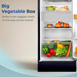 Haier 190 L 4 Star Direct Cool Single Door Refrigerator with Fast Ice Making, Easy Clean Back, Large Vegetable Box (HED-204TMIBA-N, Marine Ivy, Base Stand Drawer, )