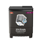 Godrej 8 Kg 5 Star, With Soft Shut Wash Lid, Semi-Automatic Top Loading Washing Machine (WSEDGE ULTS 80 5.0 DB2M CSGR, Crystal Grey, Stainless Steel Wash and Spin Drum)