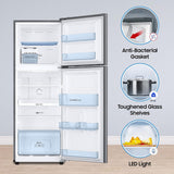 Samsung 236 L, 2 Star, Digital Inverter, Frost Free Double Door Refrigerator (RT28C3032GS/HL, Gray Silver)