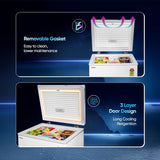 Haier HFC-145SM5, 5 Star Rating, Single Door Convertible Deep Freezer, Inside Metal Liner with Deo Fresh Technology, Compact Design & Removable Gasket (White)