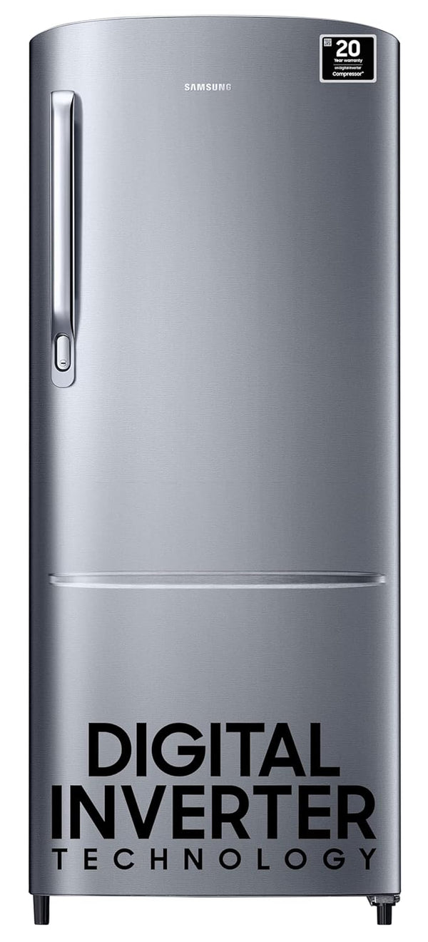 Samsung 183 L 3 Star Digital Inverter Direct-Cool Single Door Refrigerator RR20C1723S8HL Silver Elegant Inox 2024 Model