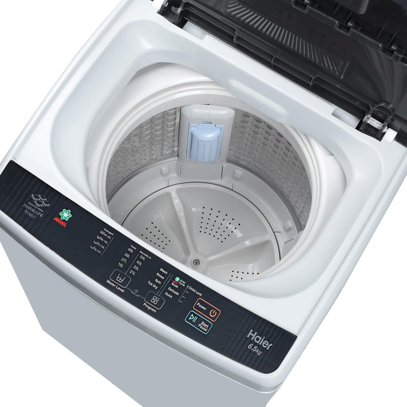 Haier 6 kg 5 Star Oceanus Wave Drum Washing Machine Fully Automatic Top Load (HWM60-AE, Moonlight Silver)