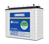 Luminous LPTT12150L Solar Tall Tubular Inverter Battery for Home, Office & Shops (Polypropylene Co-Polymer (PCP) Body Material, White Container & Black Cover,