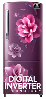 Samsung 183 L, 4 Star, Digital Inverter, Direct-Cool Single Door Refrigerator (RR20C1724CR/HL, Red, Camellia Purple, 2024 Model)