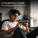 PHILIPS TAH4050 Wireless Bluetooth Headphones with Mic, 40mm Dynamic Drivers, Bluetooth 6.0, Up to 30H Playtime, Dual Device Pairing, USB-C Fast Charging, AUX Support, Over-Ear Headset, Black