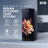 IFB Smart Choice 197L 5 Star Direct-Cool Single Door Refrigerator with Advanced Inverter Compressor (IFBDC-2235DBMED,Mystic Blossom Blue) Extraordinary Storage with Humidity Controller, Base drawer