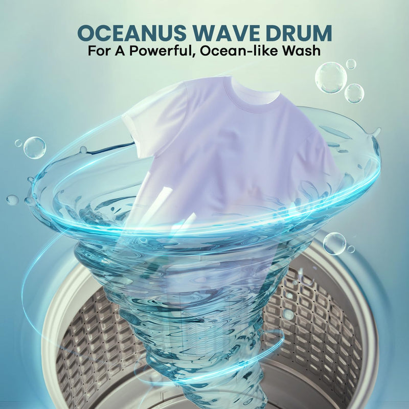 Haier 6 kg 5 Star Oceanus Wave Drum Washing Machine Fully Automatic Top Load (HWM60-AE, Moonlight Silver)