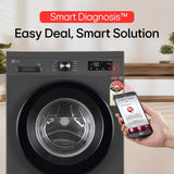 LG 9 Kg, 5 Star, Direct Drive Technology, Steam Wash, 6 Motion DD, Fully-Automatic Front Load Washing Machine (FHB1209Z2M, Allergy Care, In-Built Heater, Touch Panel, Middle Black)