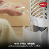 Pigeon High Performance Tower Fan with Digital Control, mutiple speed settings, timer Function, Low Power Consumption and Lightweight Portable Body, White PGPDTFD7501
