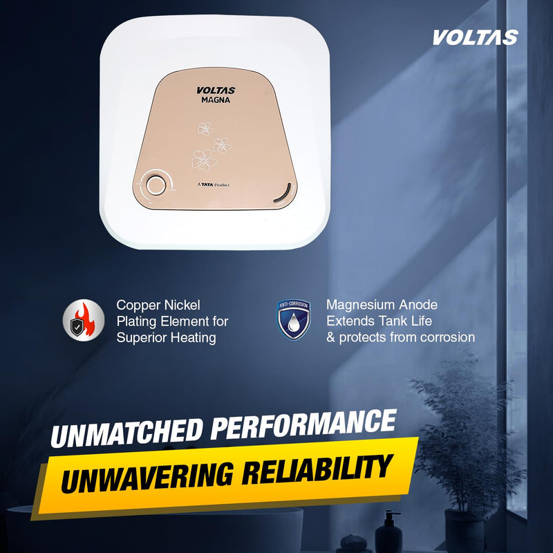 Voltas 10 L Storage Water Geyser (Magna 10L, White) 105SPBWT