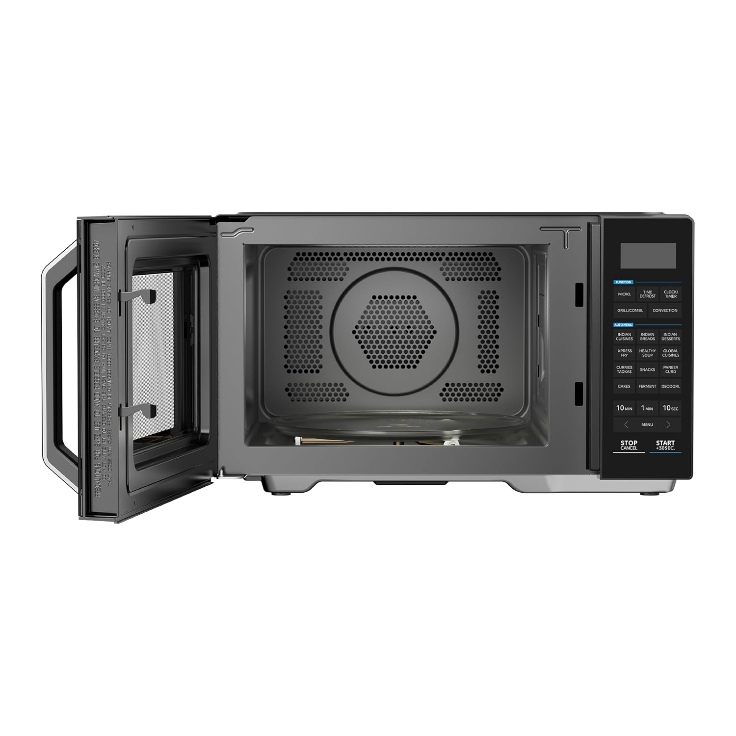 Midea 28 L Convection Microwave oven with Air Fry & Grill (MMOP03XA-ECSEBK) | 326 Auto cook menu | 900W | Child Lock