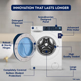 Electrolux 8kg 5 Star Fully Automatic Front Load Washing Machine with UltraMix, Full Load Vapour Wash for Sustainable Clothing, Hygienic Care, EcoInverter, White, UltimateCare 500, EWF8024R5WB