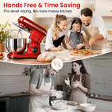 INALSA Professional Stand Mixer-Heavy Duty 1600 Watt Pure Copper Motor| 5.4L SS Bowl & 4.8 L Bowl|Touch Control with Digital Display|Includes Whisking Cone, Mixing Beater & Dough Hook, MixMaster Touch