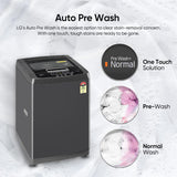 LG 7.5 Kg 5 Star Smart Inverter Fully-Automatic Top Load Washing Machine (T75SKMB1Z, Middle Black, TurboDrum | Smart Motion)