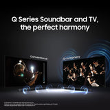 Samsung Q-Symphony Soundbar (HW-Q600C/XL), USB, Bluetooth with 3.1.2 Channel, Wireless Subwoofer, and 2 Up-Firing Speakers, Dolby Atmos Music (Black)