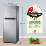 Samsung 236 L, 2 Star, Digital Inverter, Frost Free Double Door Refrigerator (RT28C3032GS/HL, Gray Silver)