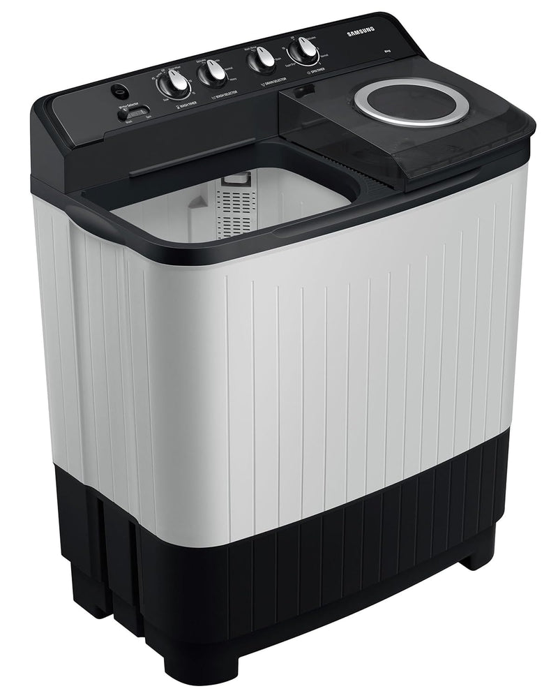 Samsung 8 kg, 5 star, Semi-Automatic Top Load Washing Machine (WT80C4200GG/TL, Air Turbo Drying, Light Gray)