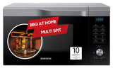 Samsung 28L Multi Spit, Convection Microwave Oven (MC28A6035QS/TL, Silver, Various Cooking Modes, Eco Mode, Hotblast, Crusty Plate, Wire Rack, Slim Fry, Ceramic Enamel Cavity)
