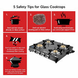 UCOOK JUNTO Z Series 4 Burners Glass Top Glass Manual Gas Stove (4 Burners)