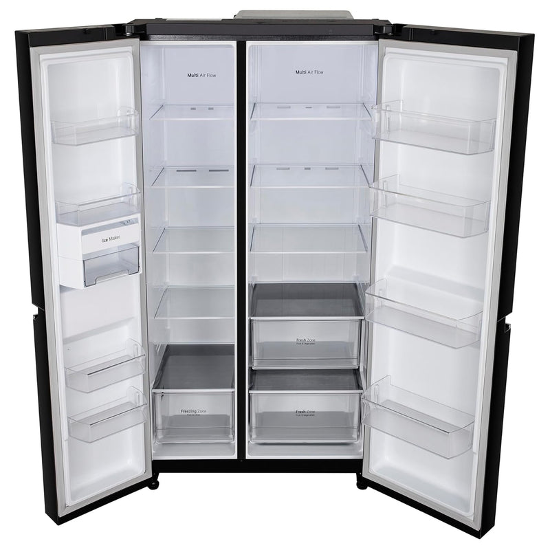 LG 655 L Frost Free Smart Inverter Double Door Side by Side Refrigerator (GL-B257HWBY, Western Black, Express Freezing | Multi Air-Flow) (Touched Up)
