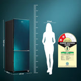 Haier 237L 2 Star Frost Free Bottom Mount Double Door Refrigerator|8 In 1 Convertible Modes|Jhukna Mat-Bottom Freezer|200% Faster Ice Making in 49 Minutes (HRB-2872BSB-P, Sparkle Blue)