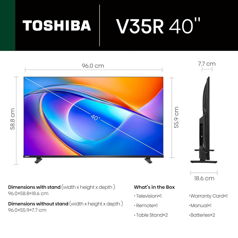 TOSHIBA 40V35RP 40-inch Smart TV: Best-in-Class REGZA Engine HG