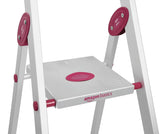 Amazon Basics Foldable 6-Step Aluminium Ladder | Double-Lock with Hinges | Skid-Proof | Lightweight (Maroon)
